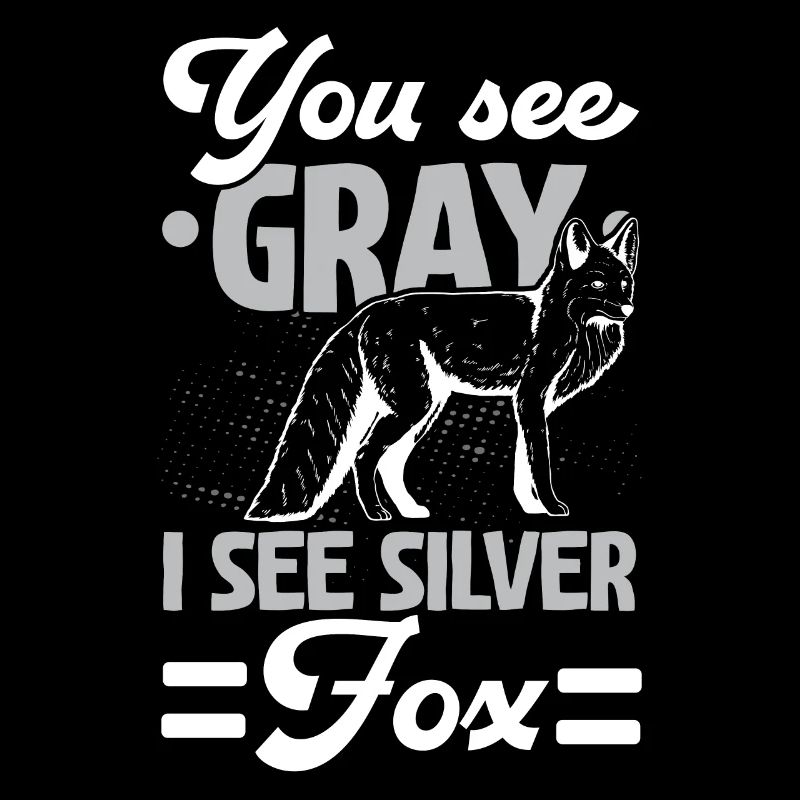 Du siehst Grau ich sehe Silber Fuchs Tier Füchsin