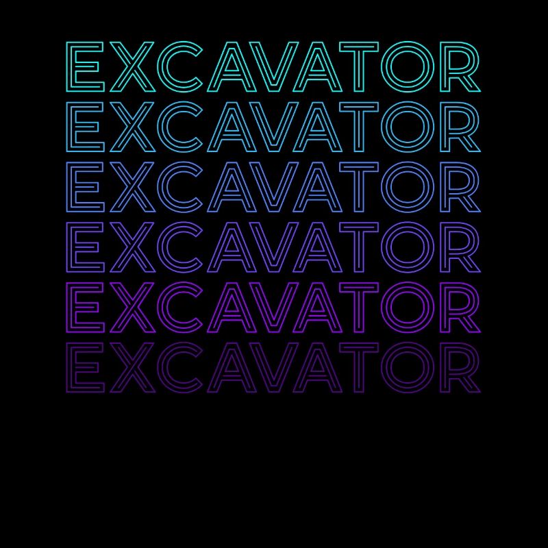 Excavator operator Construction Retro