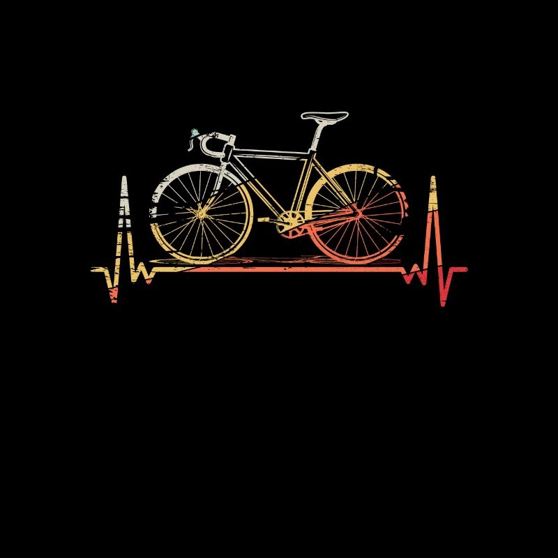 Heartbeat MTB Nature Mountains Retro Wave Vintage