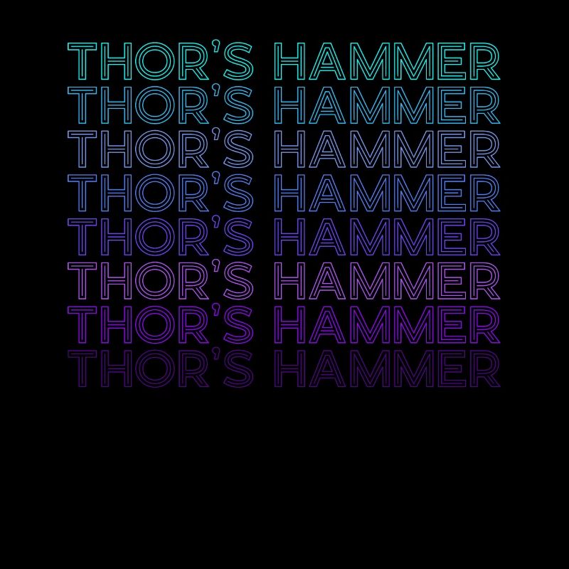 Thor’s Hammer Mjolnir Viking Nordic Retro