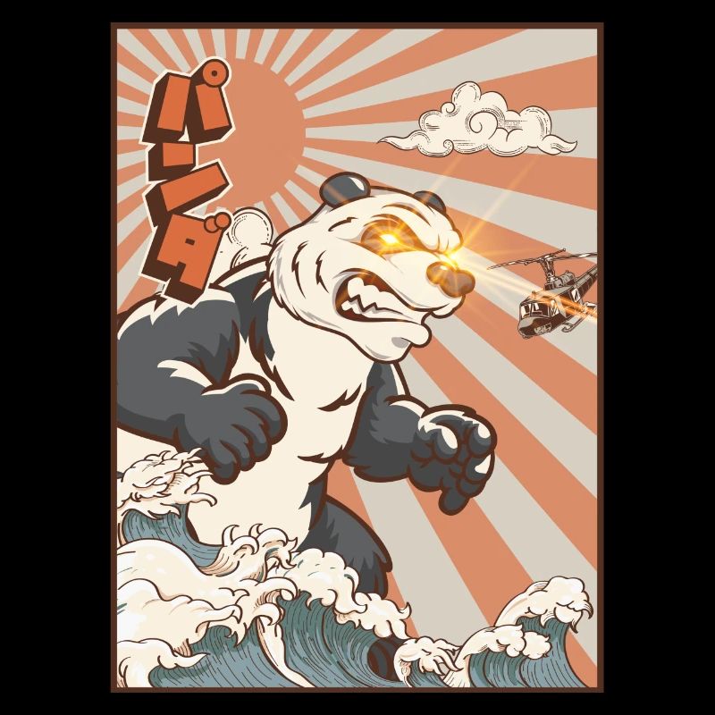 Kaiju Panda Japanese Monster Gift