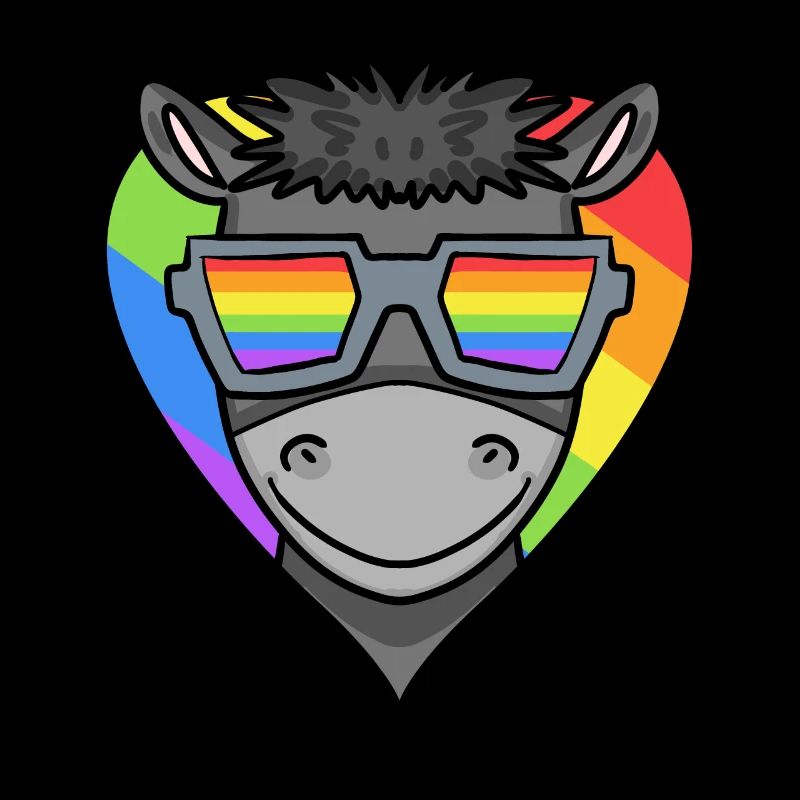 LGBT Tier Esel Regenbogen