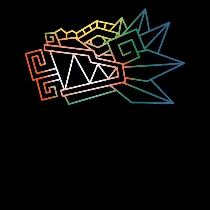 Quetzalcoatl Polygon Antike aztekische Schlange Ma