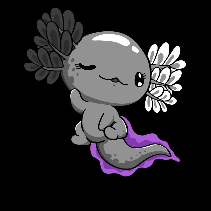 Fierté asexuée Drapeau asexué Kawaii Axolotl H