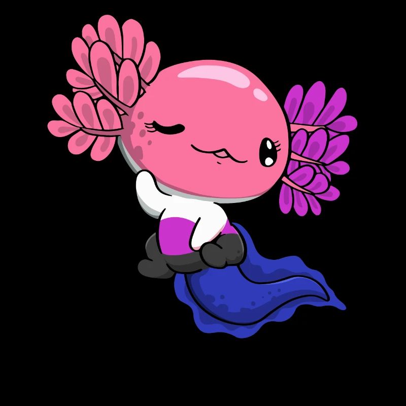 Genderfluid Pride Genderfluid Drapeau Kawaii Axolot