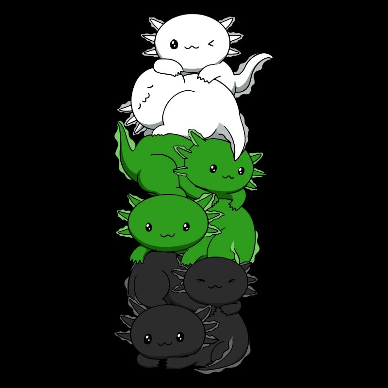 Neutrois Drapeau Axolotl Pile Kawaii Neutrois Sto