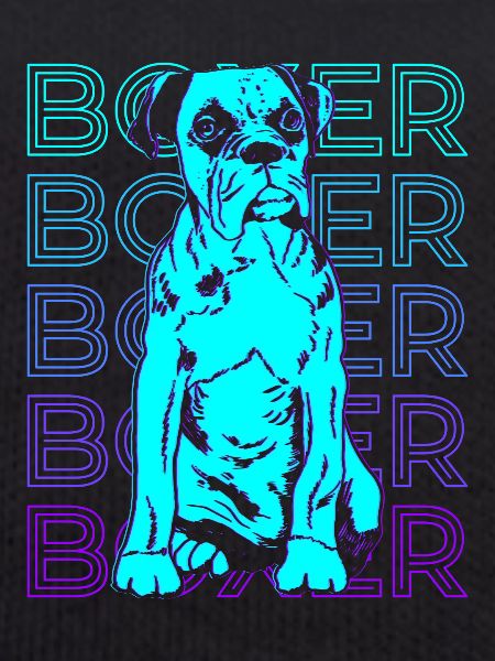 Boxer Dog Retro Gift