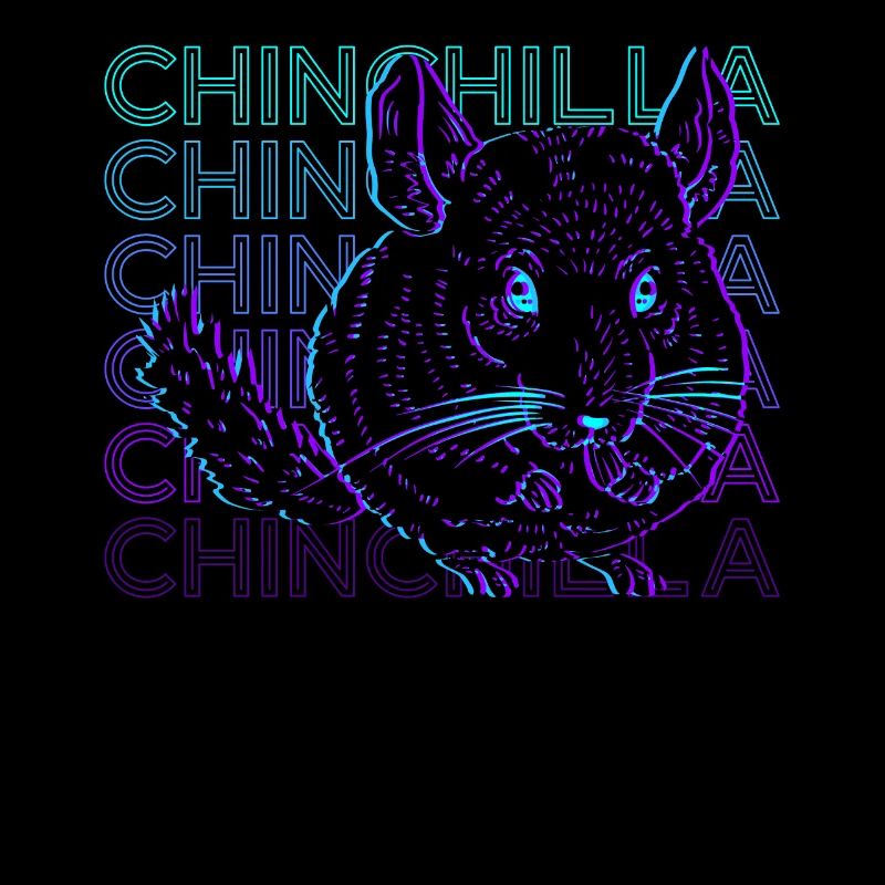 Chinchilla Retro Geschenk