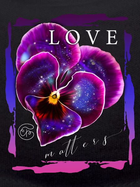 L’amour compte Fleur Saint-Valentin Dicton romantique