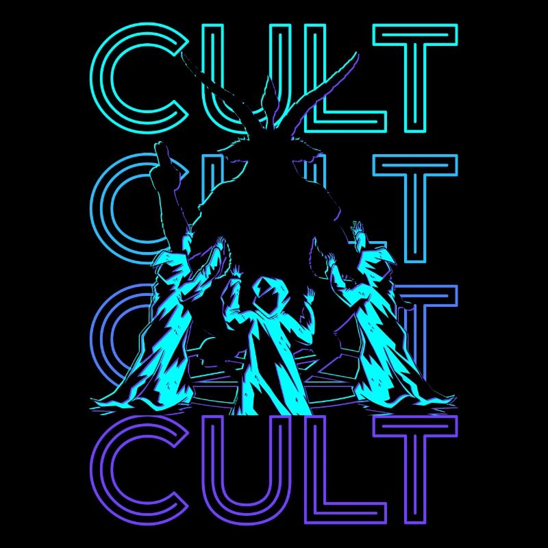 Culte Baphomet Paganisme Occulte Wicca Retro Geschen