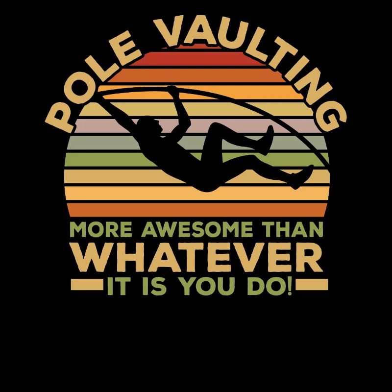 Retro Pole Vaulter Athletics Pole Vault