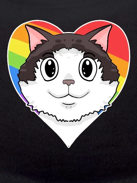 Ragdoll Cat - Rainbow Heart