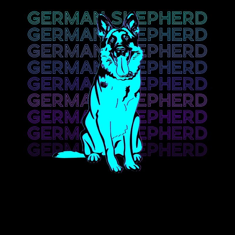 German Shepherd Retro