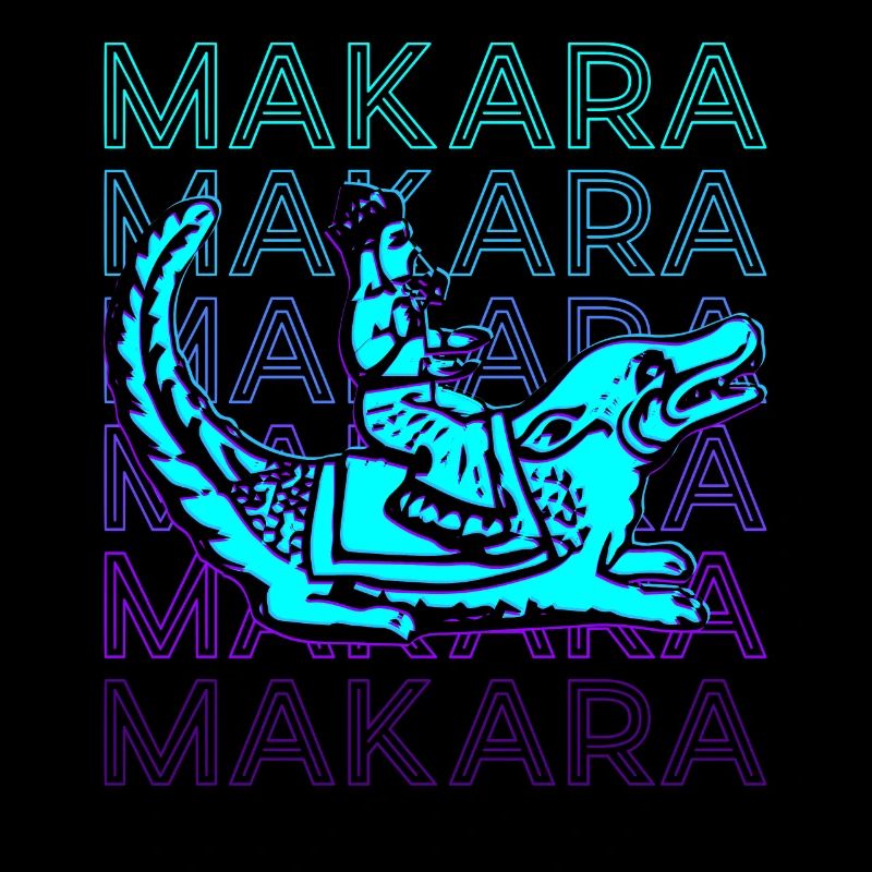 Makara Mythologie hindoue Ancienne rétro hindoue