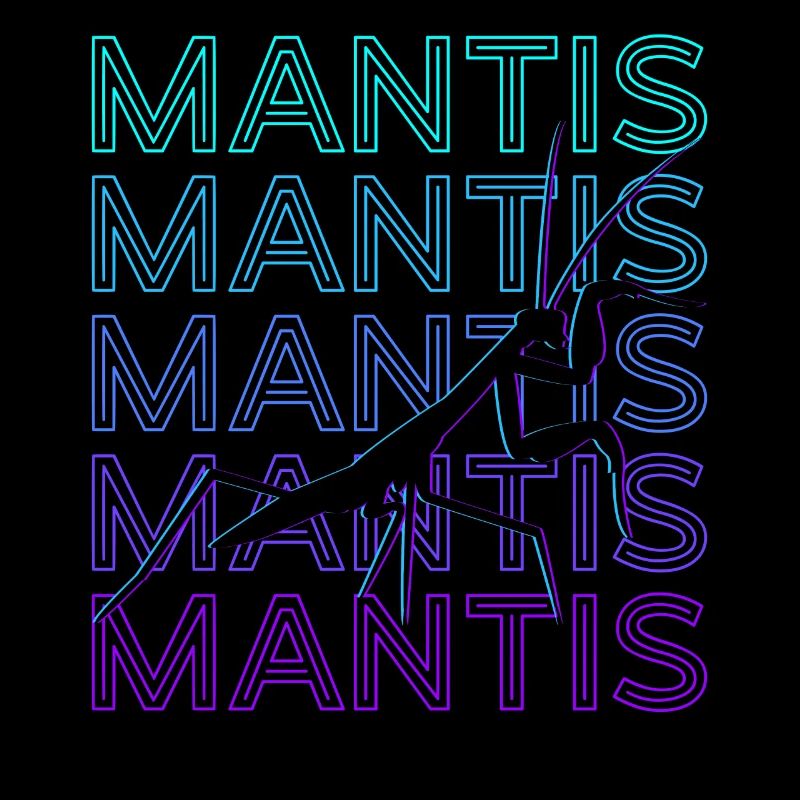 Mantis Gottesanbeterin Retro