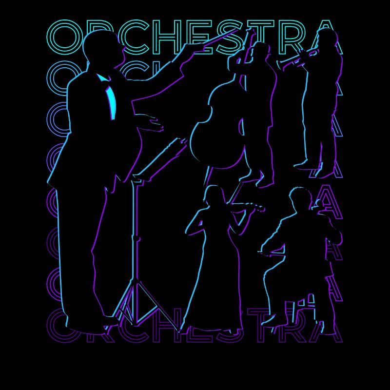 Orchestermusik Dirigent Retro