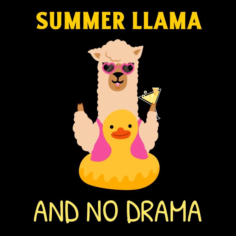 Lama Summer Holiday Palm Trees Beach Sun Gift Idea