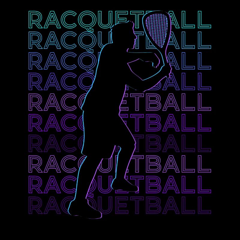 Racquetball Player Retro
