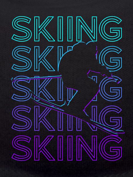 Skiing Skiers Ski Retro