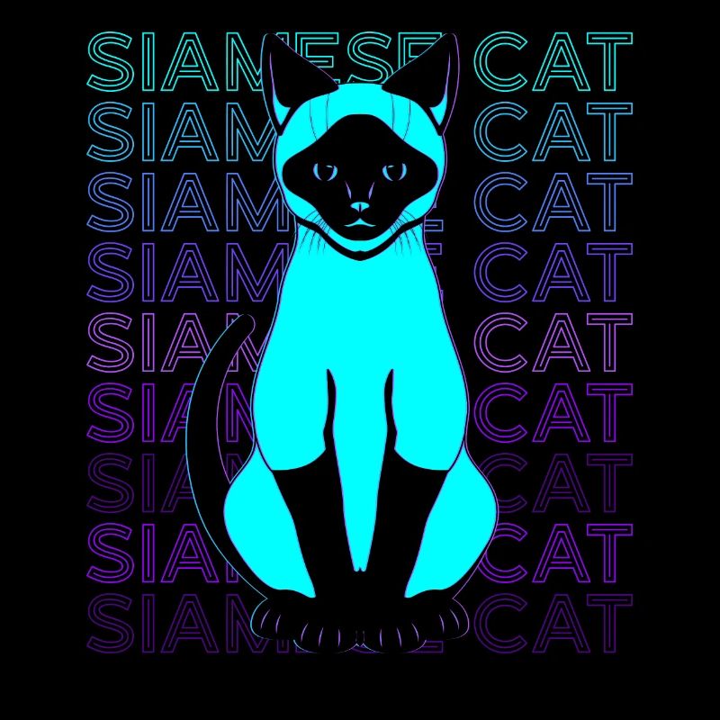 Siamese Cat Retro