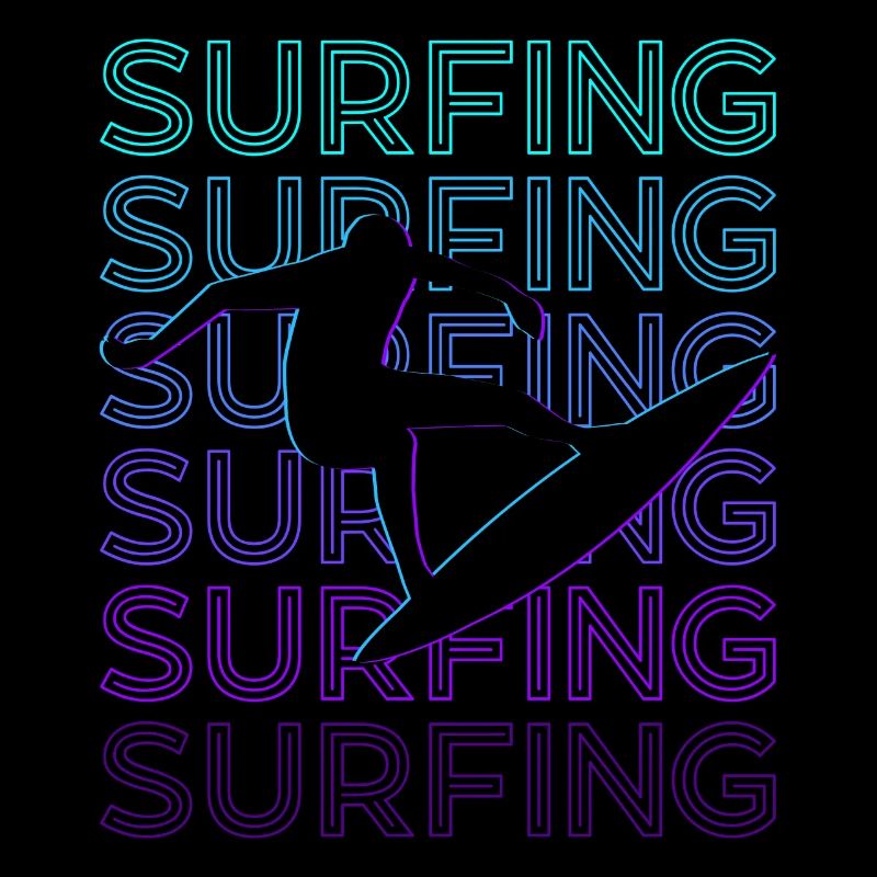 Surfen Surfer Surf Retro