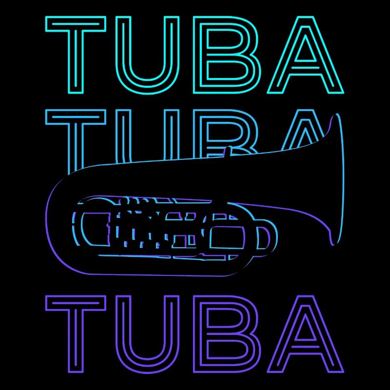 Tuba Player Tubaist Retro