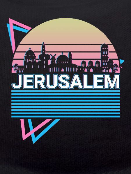 Jerusalem Stadt Skyline Stadtbild Retro