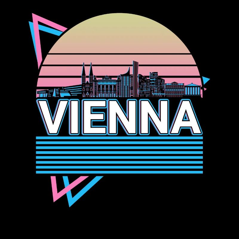 Wien Stadt Skyline Stadtbild Retro
