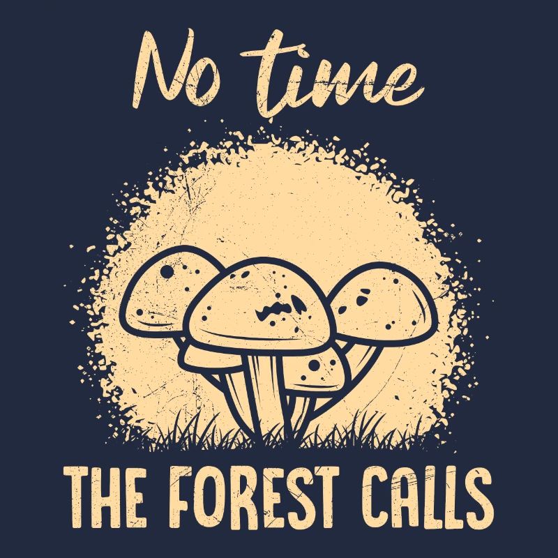 Pas de temps que la forêt appelle les cueilleurs de champignons Cueilleurs de champignons