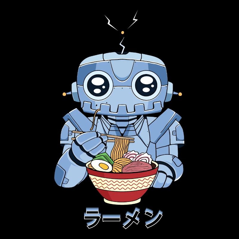 Cyborg Robot Ramen Noodles Cyber Esthétique