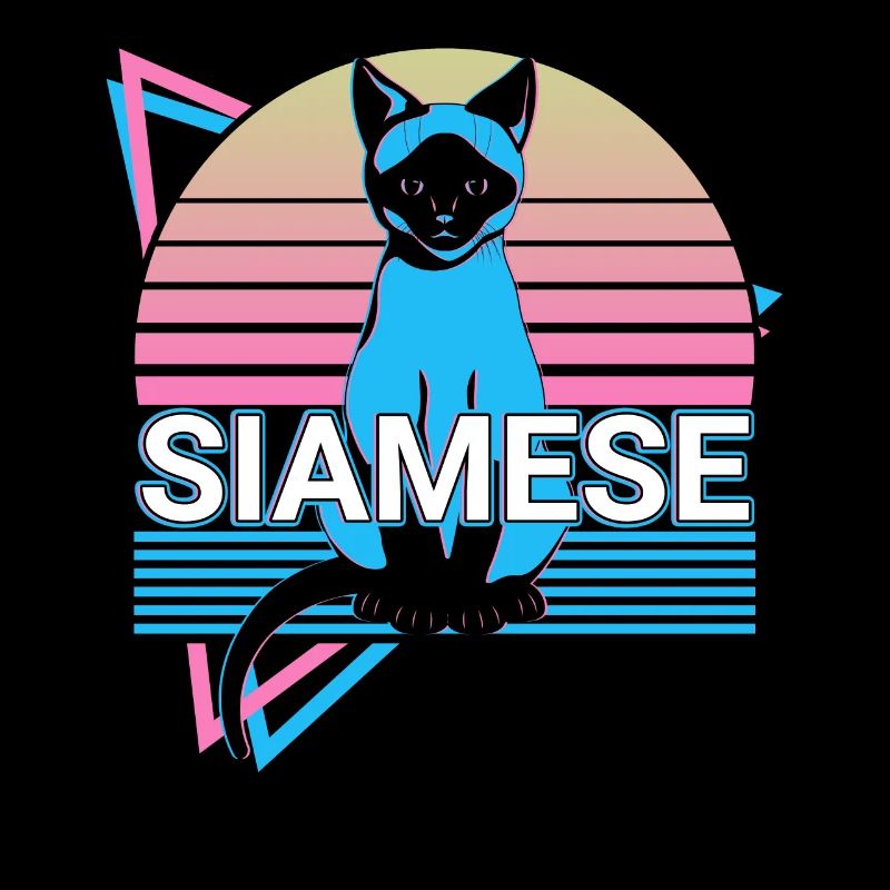 Siamese Cat Retro
