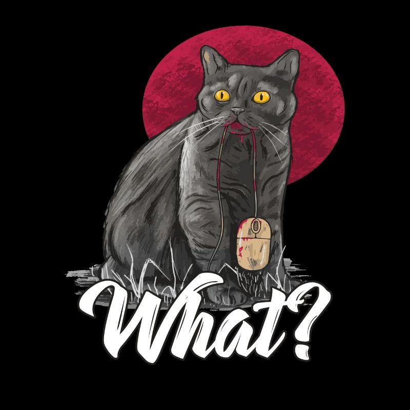 Chat avec souris d’ordinateur piégée - Quoi?