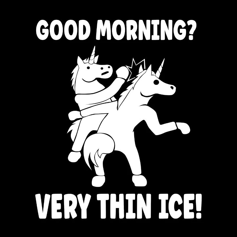 Bonjour? Très fine glace matinale grouch licorne