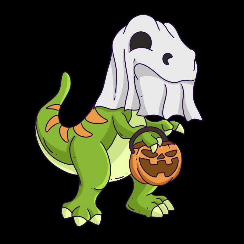 Dinosaure Halloween Ghost