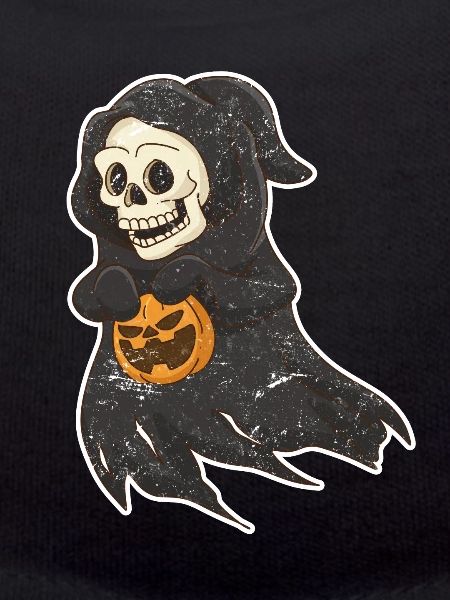 Bone Face Halloween Witch
