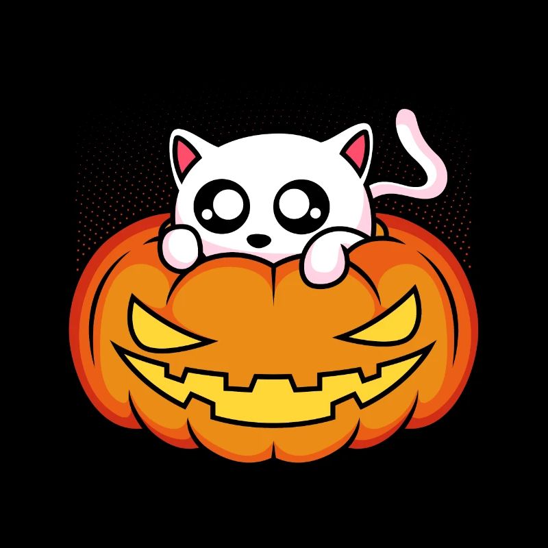 Chat Citrouille Halloween