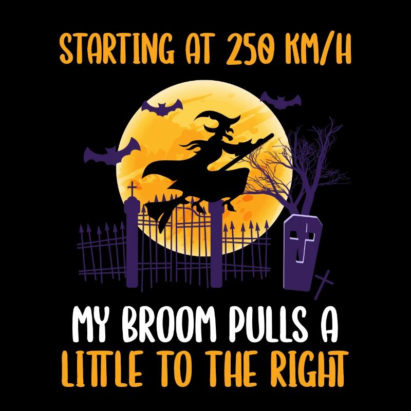 Speed limit for broom witch Halloween