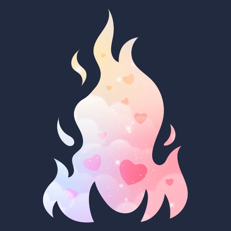 Angelcore Esthétique Fire Flame Hearts