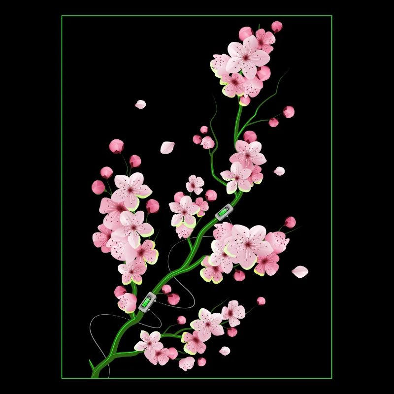 Biopunk Sakura Cherry Blossom Biopunk Esthétique