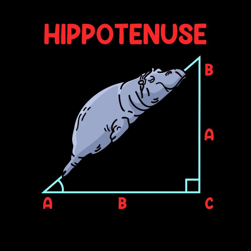 Mathe Hippo Mathelehrer Hippotenuse