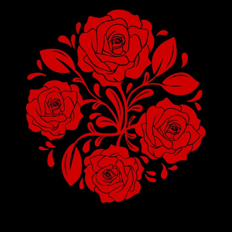 Baroque Aesthetics Rose Artwork Soft Grunge