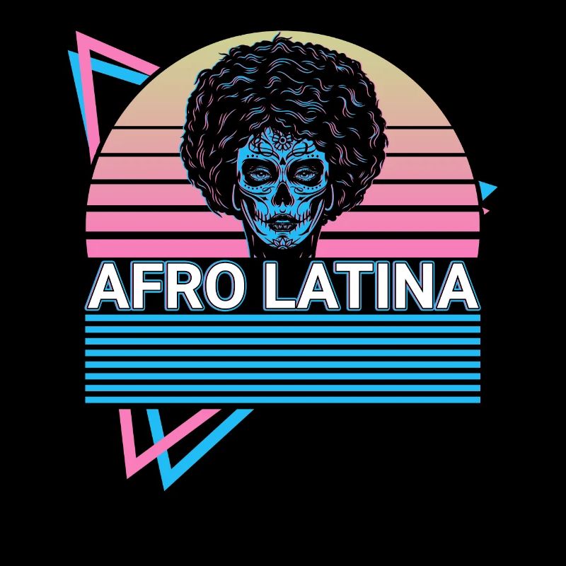 Afro Latina Gothic Skull Rétro