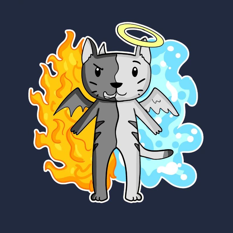 Cat Cat Breed Egyptian Mau Angel and Devil