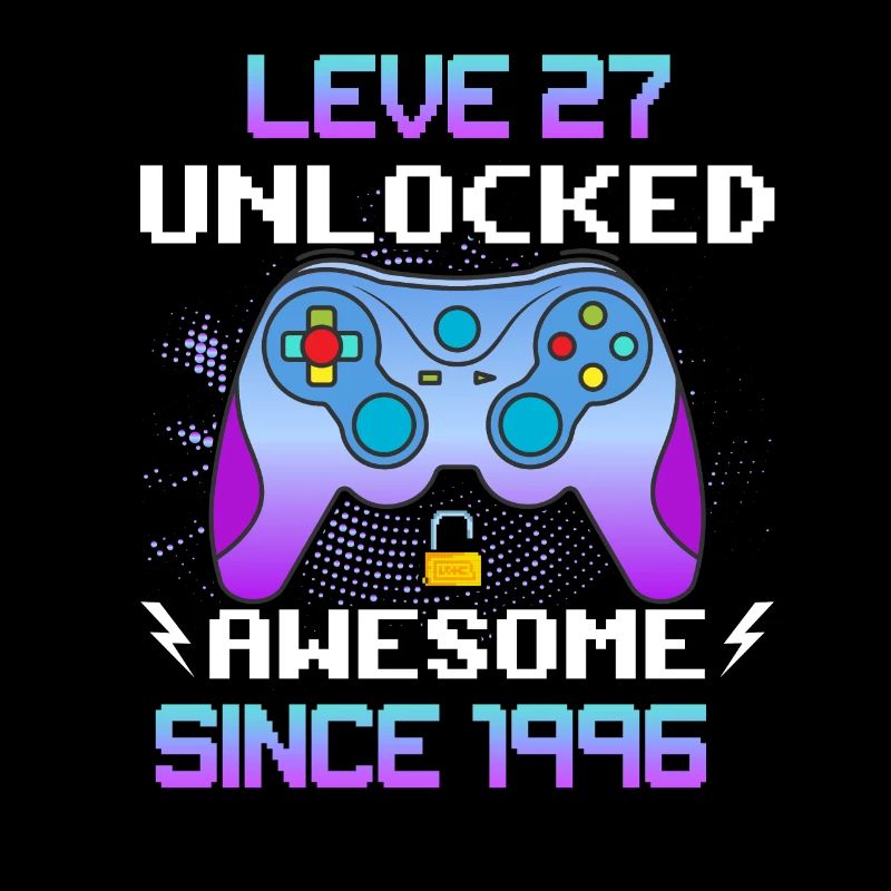 Level 27 Unlocked Awesome Since 1996 Funny Gamer