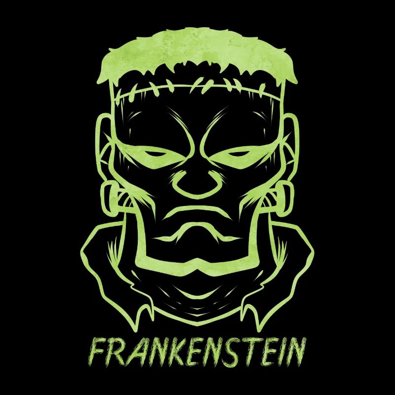 Costume de visage de monstre vert maléfique pour Halloween