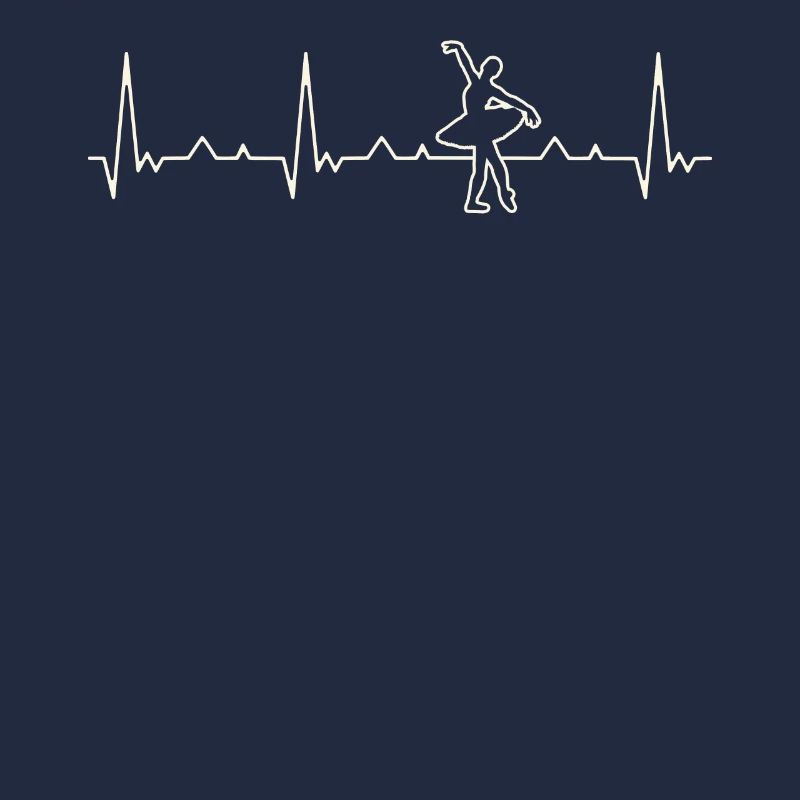 Chica de baile de ballet. Corazón. Amor. Ekg.