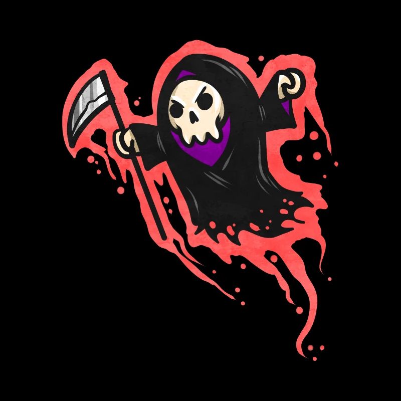 Mignon Chibi Kawaii Reaper Flying Halloween