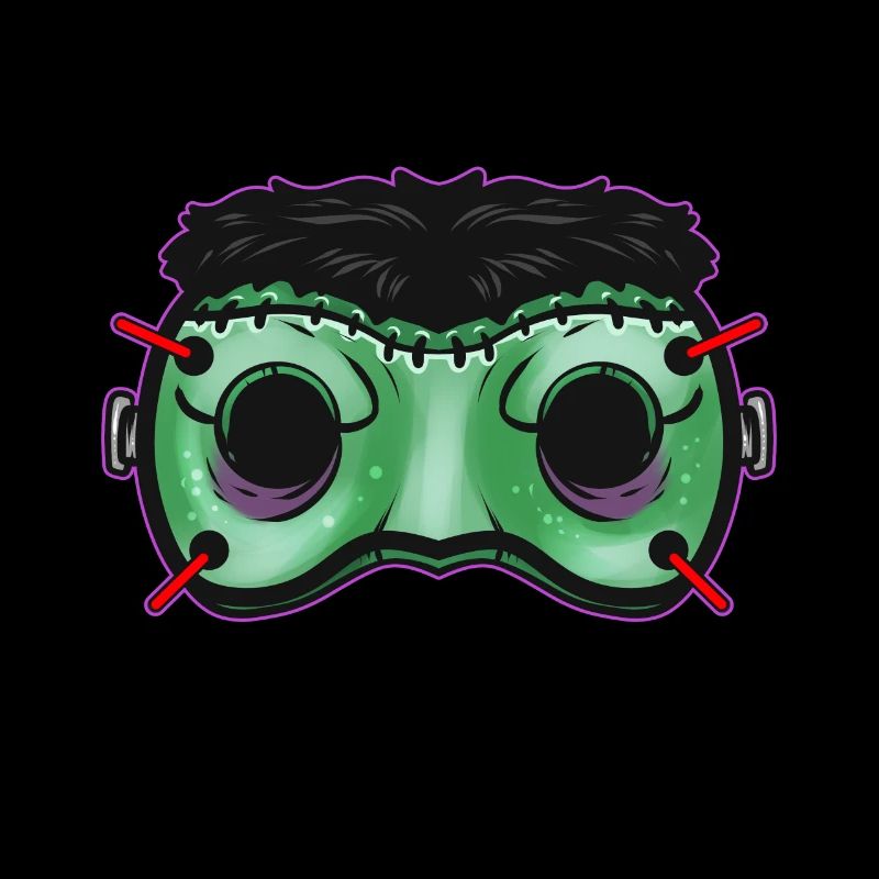 Costume de masque de monstre vert pour
