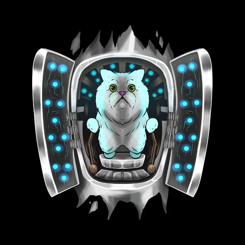 Chat persan à l’intérieur du costume Chat persan prend le relais