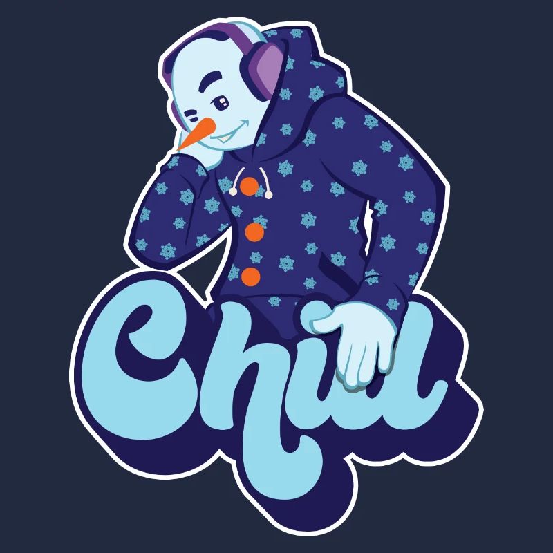 Chill Cool Fun Schneemann Winter Schnee Weihnachtsgeschenk